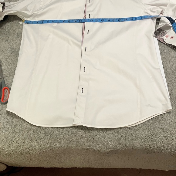 Jared Lang Collection LS button-down shirt pink navy paisley detailing XXL - Picture 12 of 15